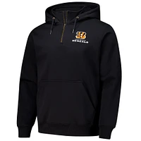 Unisex Dunbrooke  Black Cincinnati Bengals Defender Quarter-Zip Hoodie