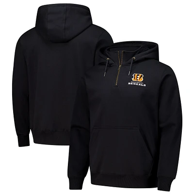 Unisex Dunbrooke  Black Cincinnati Bengals Defender Quarter-Zip Hoodie