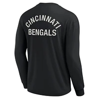 T-shirt unisexe Fanatics noir Cincinnati Bengals Elements super doux à manches longues