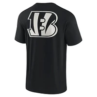 T-shirt unisexe Fanatics noir Cincinnati Bengals Elements super doux à manches courtes