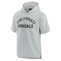 Sweat à capuche unisexe manches courtes en polaire super douce Cincinnati Bengals Elements gris Fanatics