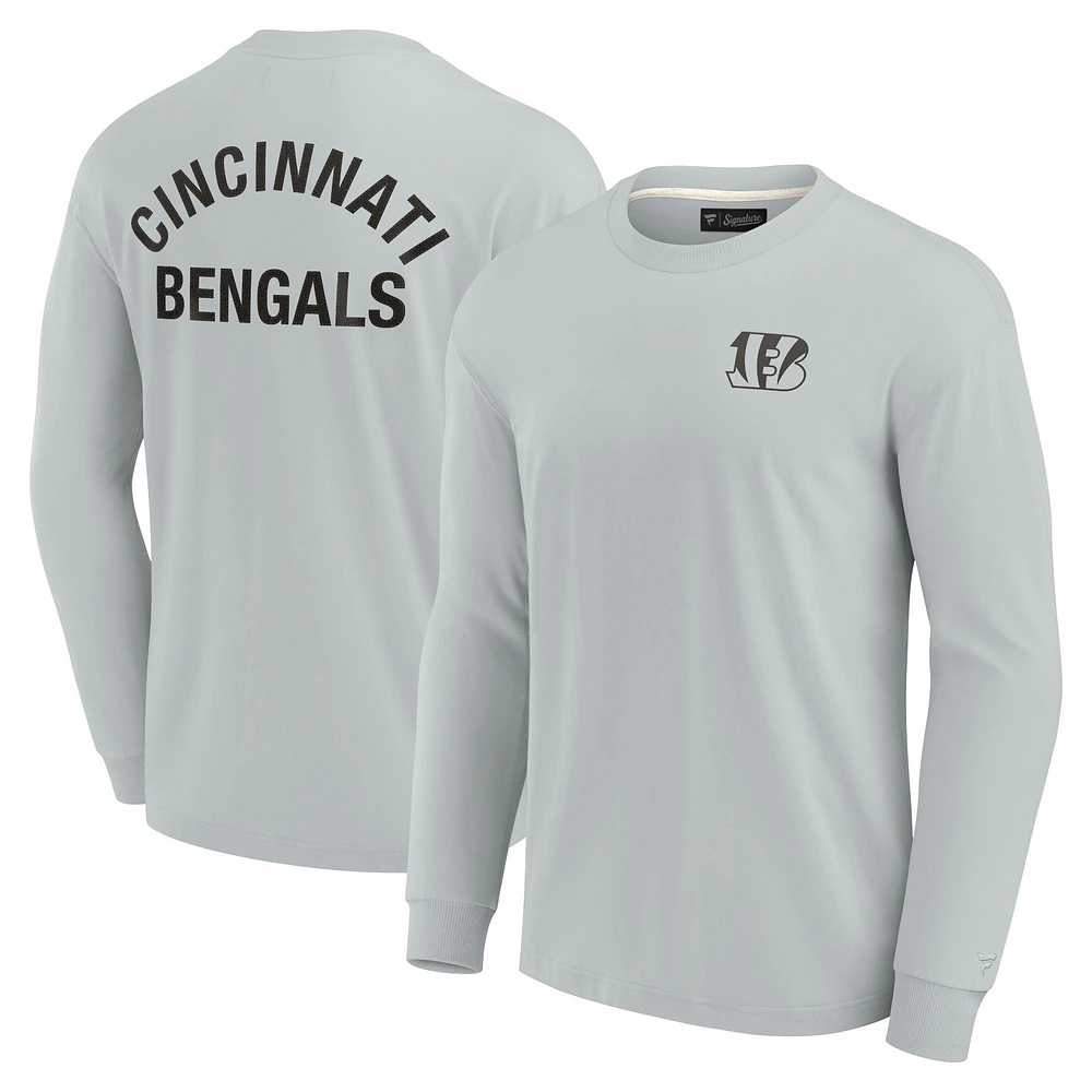 T-shirt unisexe Fanatics gris Cincinnati Bengals Elements super doux à manches longues