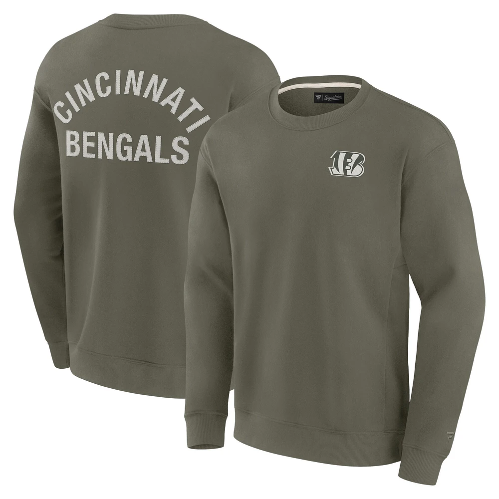 Unisex Fanatics Olive Cincinnati Bengals Elements Super Soft Pullover Sweatshirt