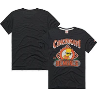 Unisex Homage Bart Simpson Charcoal Cincinnati Bengals x The Simpsons Tri-Blend T-Shirt