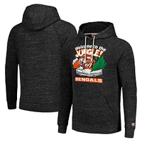 Sweat à capuche unisexe Hommage Charcoal Cincinnati Bengals Hyperlocal Raglan