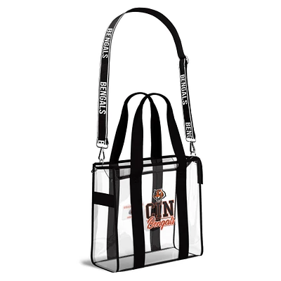 WEAR by Erin Andrews Cincinnati Bengals Stadium Tote Bag with Team Color Trim