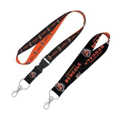 WinCraft Cincinnati Bengals 2-Pack Lanyard with Detachable Buckle & Key Strap Set