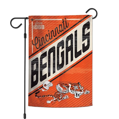 WinCraft Cincinnati Bengals 2 côtés 12'' x 18'' Team Garden Flag