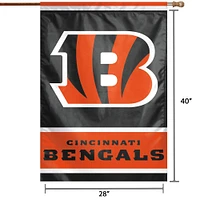 WinCraft Cincinnati Bengals 28" x 40" Primary Logo Single-Sided Vertical Banner