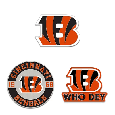 Ensemble de pin de collection WinCraft Cincinnati Bengals en trois pièces