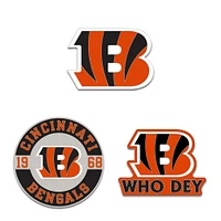 WinCraft Cincinnati Bengals Three-Piece Collector Pin Set