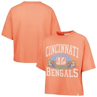 Women's '47  Orange Cincinnati Bengals Florentina Montauk Cropped T-Shirt
