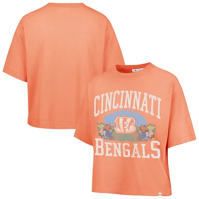 Women's '47  Orange Cincinnati Bengals Florentina Montauk Cropped T-Shirt
