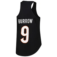 Women's Fanatics Joe Burrow Black Cincinnati Bengals Plus Name & Number Tank Top