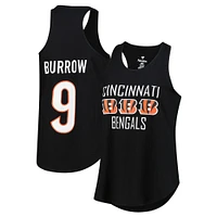 Women's Fanatics Joe Burrow Black Cincinnati Bengals Plus Name & Number Tank Top