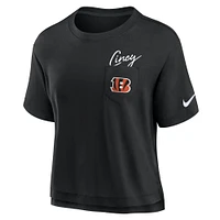 T-shirt Nike Performance Pocket pour femme, noir, Cincinnati Bengals