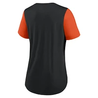 Haut Nike noir Cincinnati Bengals Tri-Blend Fashion pour femme