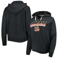 Women's The Wild Collective Black Cincinnati Bengals Vintage V-Neck  Pullover Sweatshirt