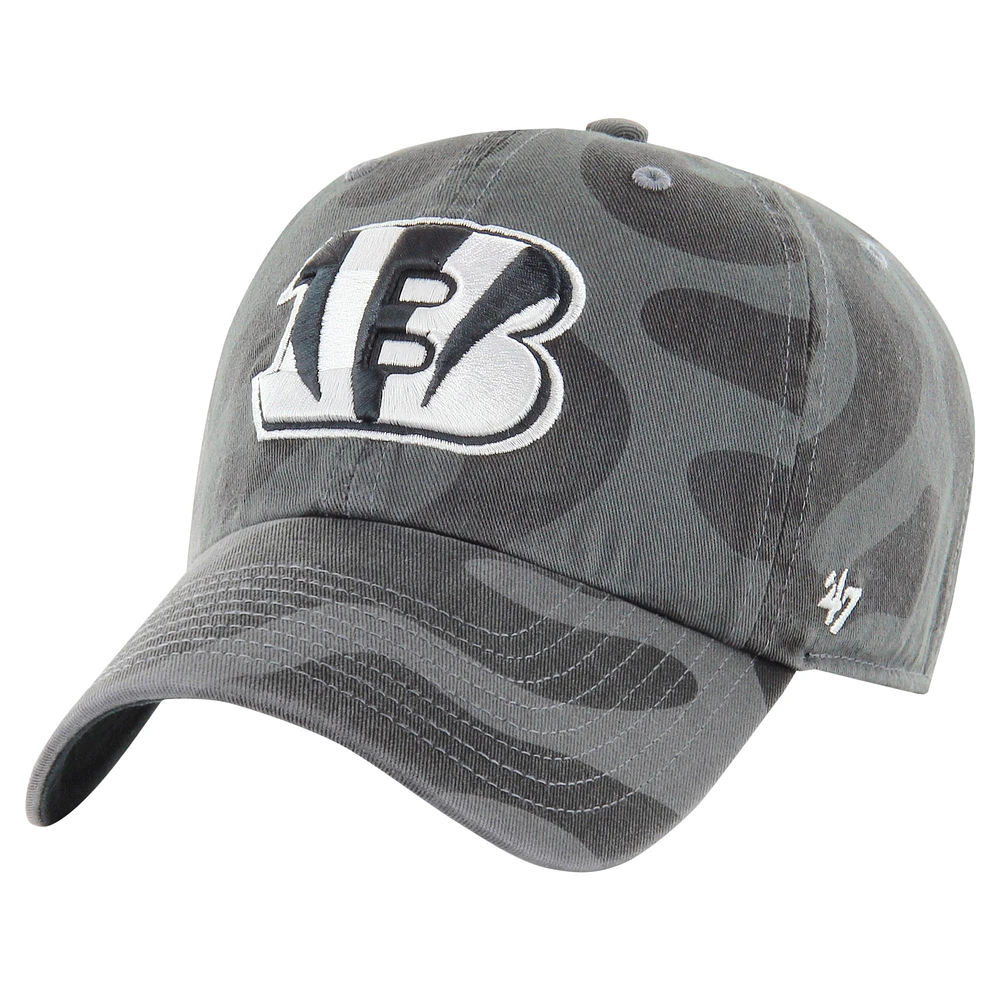 Casquette réglable Freeform Clean Up '47 Charcoal Cincinnati Bengals pour femmes