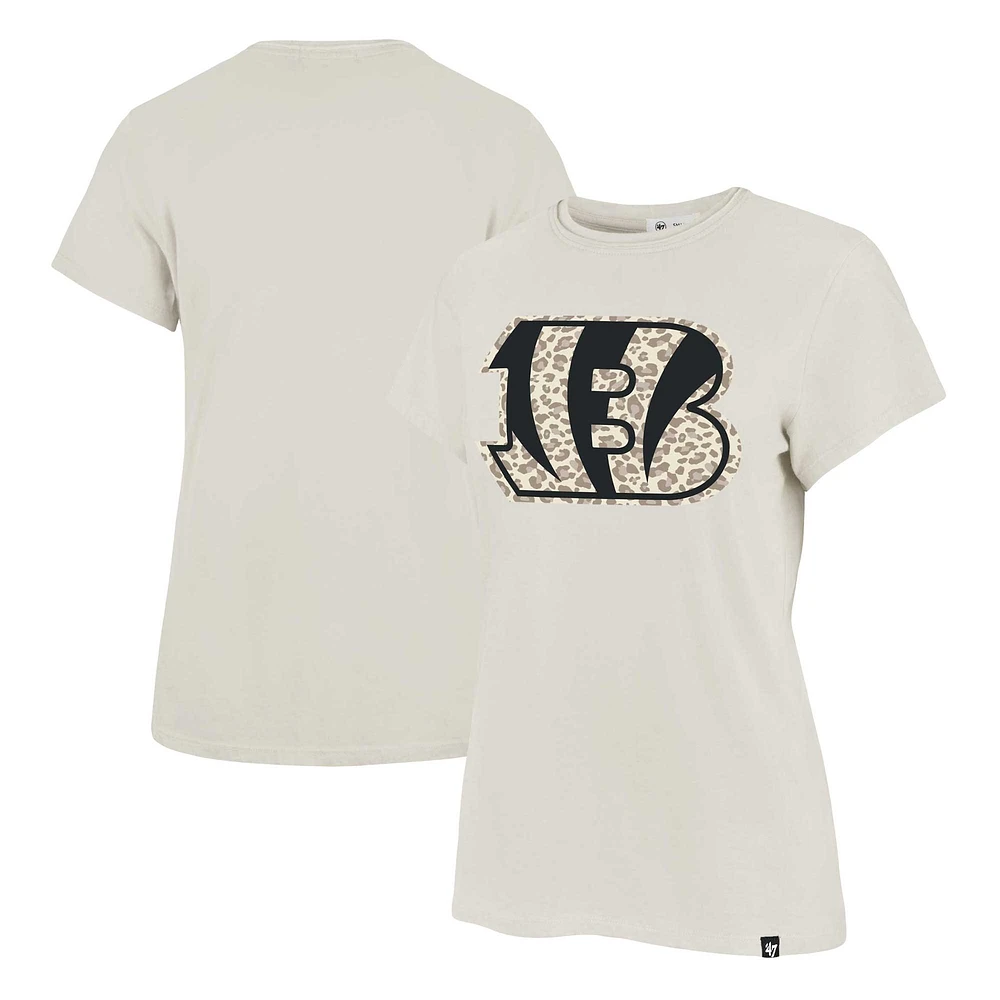 Women's '47 Cream Cincinnati Bengals Panthera Frankie T-Shirt