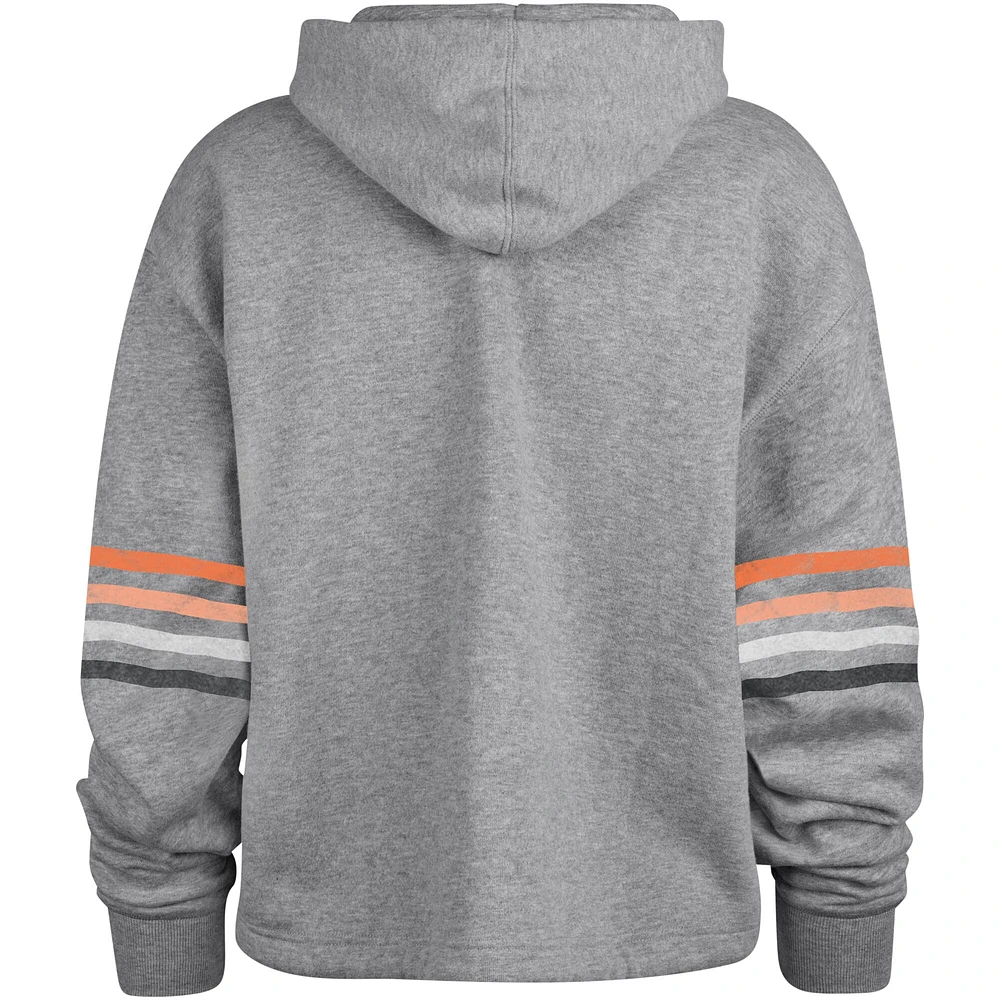 Women's '47 Heather Gray Cincinnati Bengals Upland Bennett Pullover Hoodie