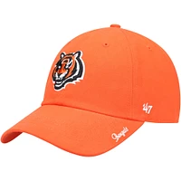 Casquette réglable avec logo secondaire Cincinnati Bengals Miata Clean Up '47 orange pour femme