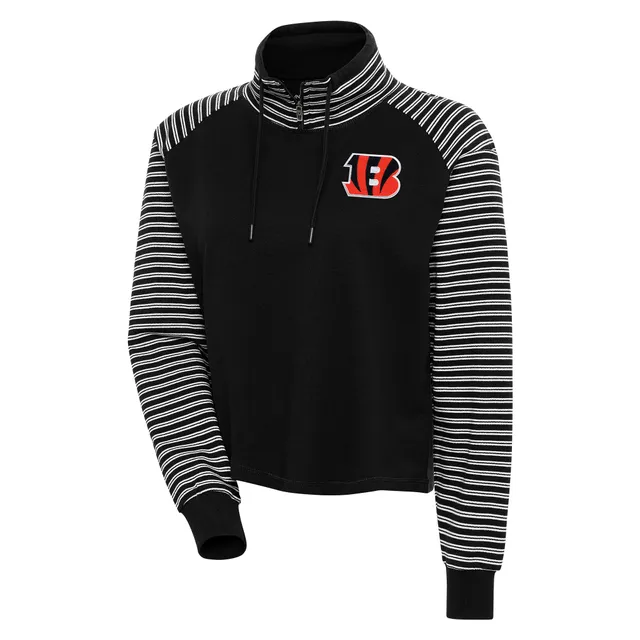 Men's Antigua White Cincinnati Bengals Logo Victory Pullover Hoodie