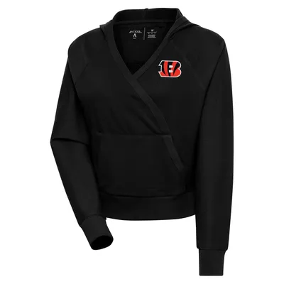 Cincinnati Bengals Antigua Women's Point Pullover Hoodie - Black