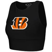 Women's Black Cincinnati Bengals Leggings & Midi Bra Set