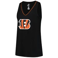 Women's Black Cincinnati Bengals Plus Stellar Win V-Neck Tank Top