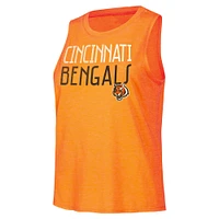 Ensemble débardeur et pantalon Concepts Sport pour femmes, noir/orange, Cincinnati Bengals