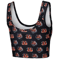 Women's Concepts Sport Black Cincinnati Bengals Record Allover Print Bralette