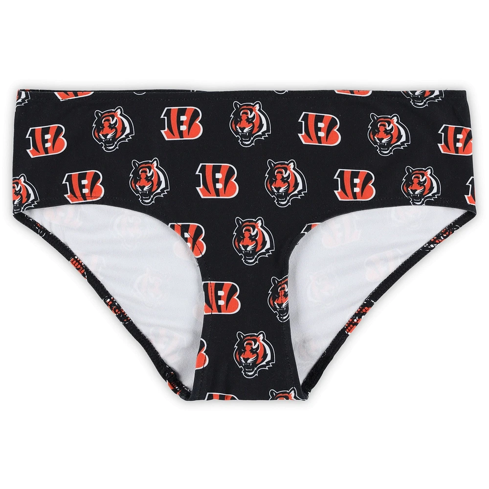 Women's Concepts Sport Black Cincinnati Bengals Record Allover Print Knit Panty