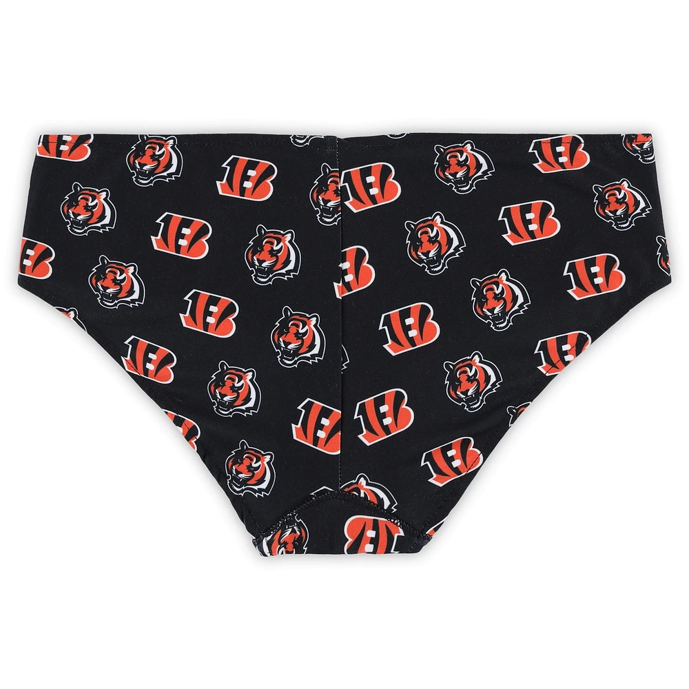 Women's Concepts Sport Black Cincinnati Bengals Record Allover Print Knit Panty