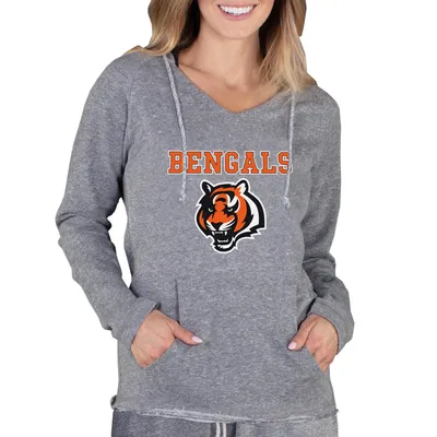 Cincinnati Bengals Concepts Sport Women's Mainstream Hooded Long Sleeve V-Neck Top - Gray