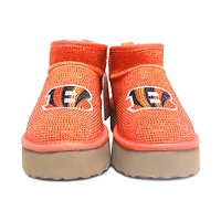 Women's Cuce Orange Cincinnati Bengals Crystal Platform Boots