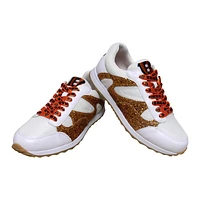 Women's Cuce  White Cincinnati Bengals Glitter Sneakers