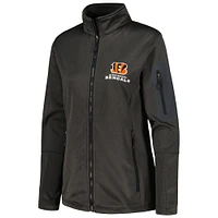 Women's Dunbrooke  Heather Black Cincinnati Bengals Freestyle Teflon Shield Full-Zip Jacket