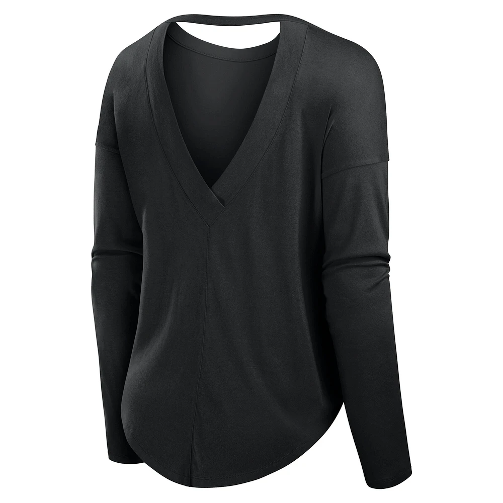 Women's Fanatics Black Cincinnati Bengals Core Long Sleeve Fashion T-Shirt