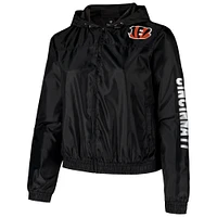 Veste noire entièrement zippée Fanatics pour femmes des Bengals de Cincinnati