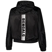 Veste noire entièrement zippée Fanatics pour femmes des Bengals de Cincinnati