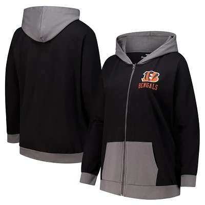 Women's Fanatics  Black Cincinnati Bengals Hit It Full-Zip Hoodie