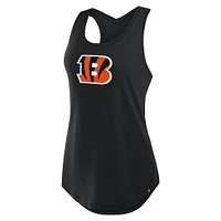 Débardeur noir pour femme Fanatics Cincinnati Bengals Iron Fan