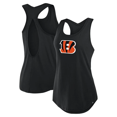 Débardeur noir pour femme Fanatics Cincinnati Bengals Iron Fan
