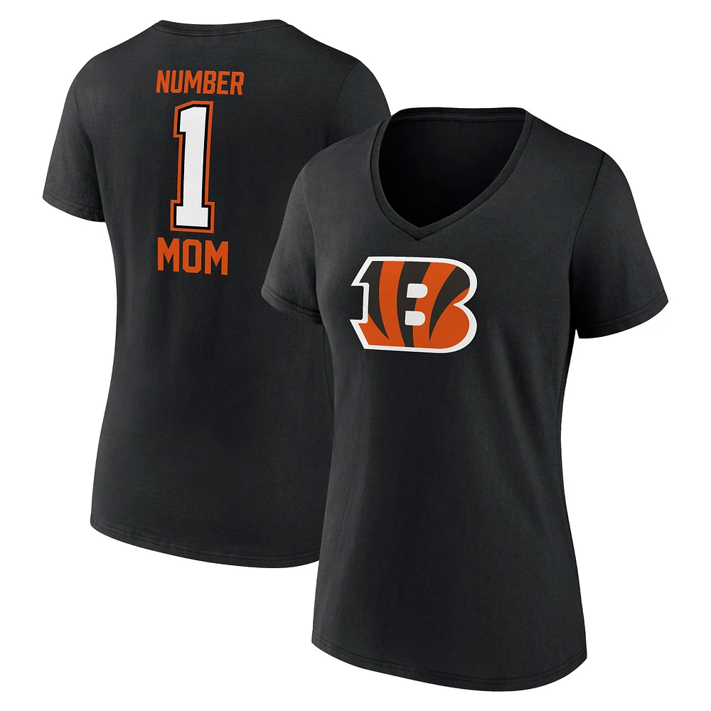 Women's Fanatics Black Cincinnati Bengals Mother's Day V-Neck T-Shirt