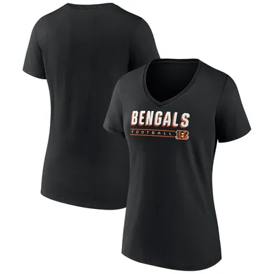 Cincinnati Bengals Fanatics Branded Women's Primary Play V-Neck T-Shirt - Black