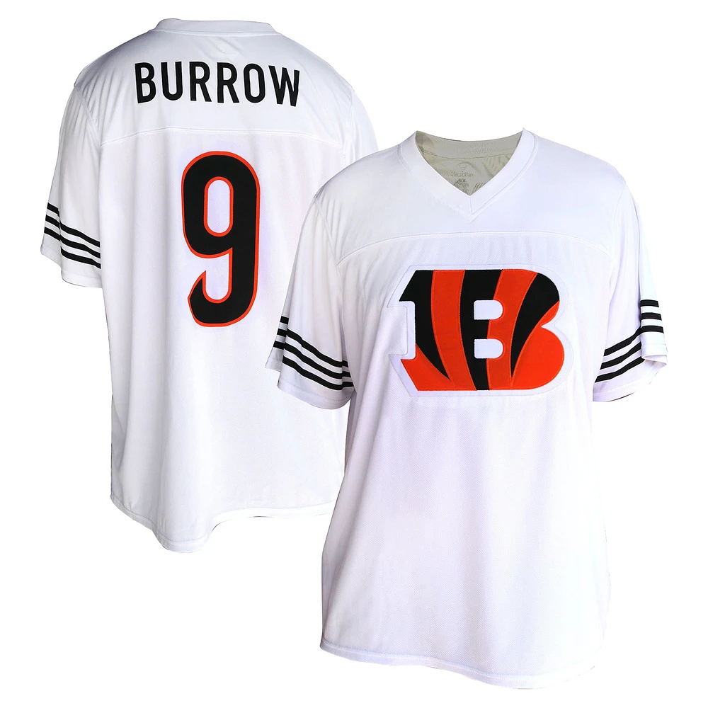 Maillot de mode grande taille Fanatics Joe Burrow pour femmes des Bengals Cincinnati blanc