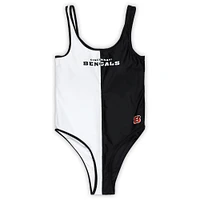 Women's G-III 4Her by Carl Banks Black/White Cincinnati Bengals Last Stand One-Piece Swimsuit