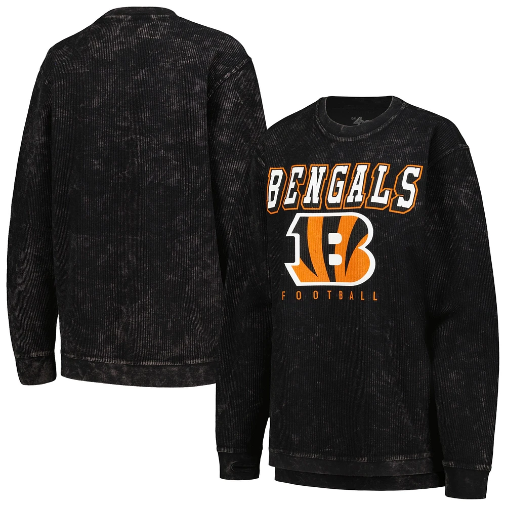 Sweat-shirt G-III 4Her by Carl Banks noir pour femme des Bengals de Cincinnati avec cordon confortable