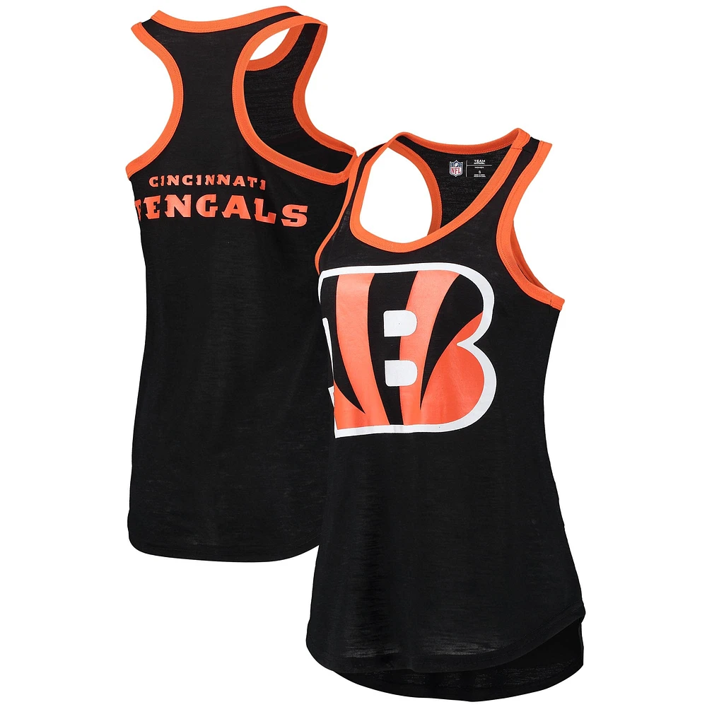 Débardeur noir Cincinnati Bengals Tater Burnout G-III 4Her by Carl Banks pour femme